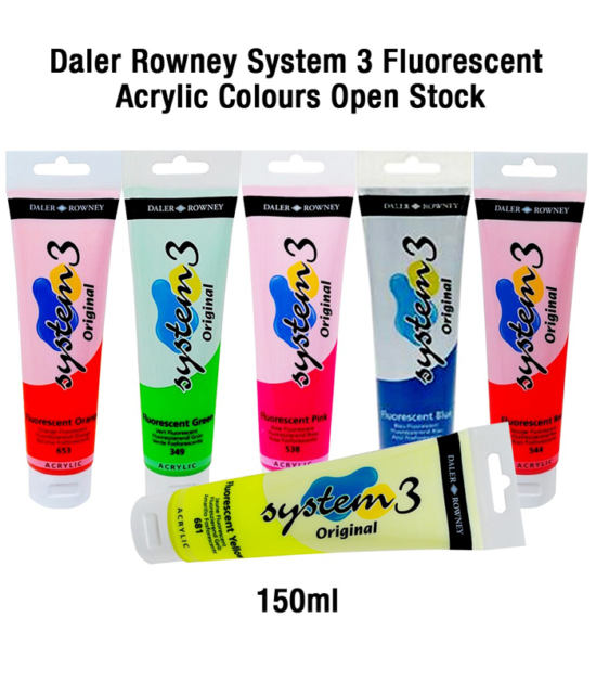 Daler Rowney System 3 Fluorescent Acrylic Colours